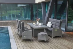 Garden FLAIR Fußhocker Outdoor LIANA graumix