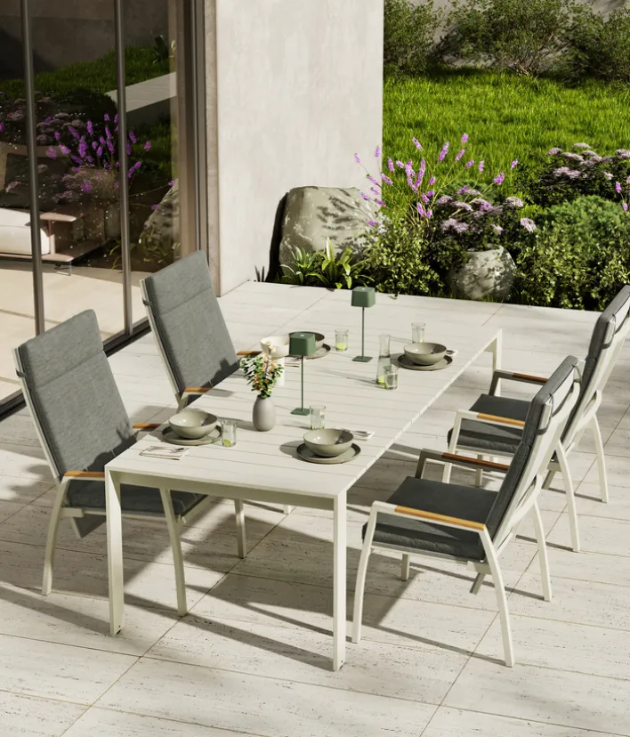 Garden FLAIR Gartentisch ROEN 257-295 x 100 cm taupe