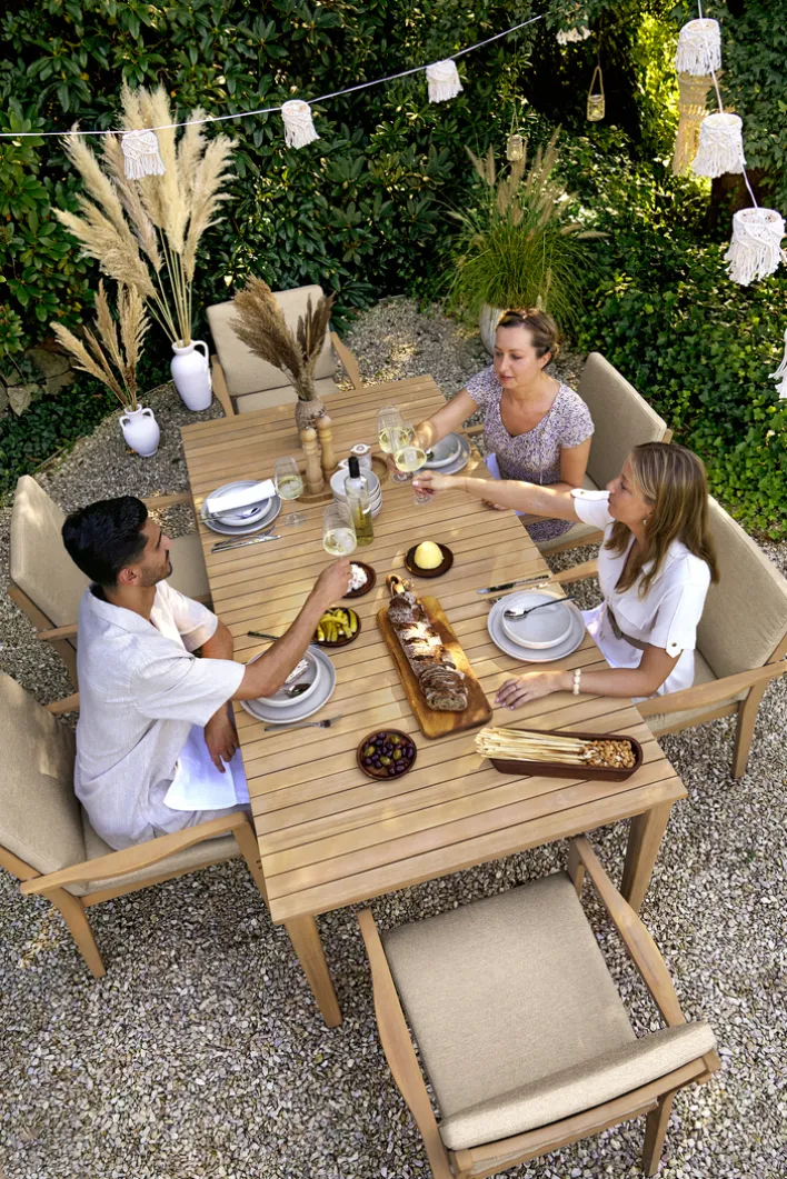 Garden FLAIR Gartentisch TIBET 200 x 100 cm naturfarbig