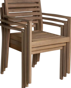 Garden FLAIR Stapelstuhl Garten TIBET 2er Set naturfarbig /beige