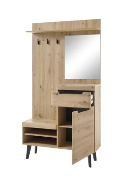 Garderobenkombination SET G2 TORGE 3er Set braun/schwarz