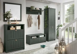 Garderobenschrank ASCOT 60 x 204 cm grün/goldfarbig