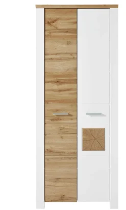 Garderobenschrank MATERIO 80 x 198 cm braun/weiß