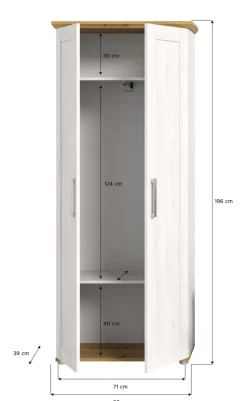Garderobenschrank VERONA Sibiu Lärche / Artisan Eiche NB