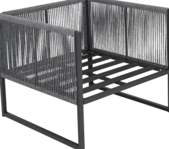 Garten FLAIR Loungesessel Outdoor RENO anthrazit /Rope grau