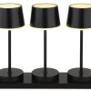 GLOBO Akku LED Tischleuchte DAWSON, Kunststoff/Metall, 30 x 21,6 x 8,5 cm Schwarz