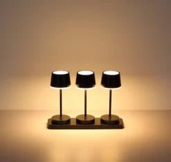 GLOBO Akku LED Tischleuchte DAWSON, Kunststoff/Metall, 30 x 21,6 x 8,5 cm Schwarz