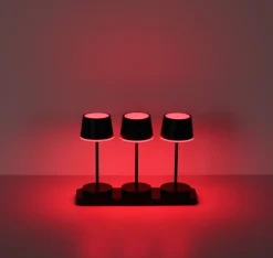 GLOBO Akku LED Tischleuchte DAWSON, Kunststoff/Metall, 30 x 21,6 x 8,5 cm Schwarz