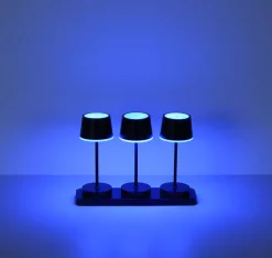GLOBO Akku LED Tischleuchte DAWSON, Kunststoff/Metall, 30 x 21,6 x 8,5 cm Schwarz