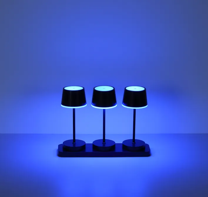 GLOBO Akku LED Tischleuchte DAWSON, Kunststoff/Metall, 30 x 21,6 x 8,5 cm Schwarz