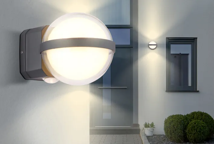 GLOBO LED Außenwandleuchte ILLI 10 cm anthrazit