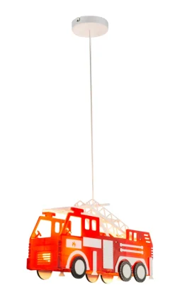 GLOBO Retrofit Kinderlampe Pendel KITA Feuerwehr