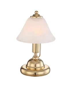 GLOBO Retrofit Tischlampe ANTIQUE 27 cm messingfarbig