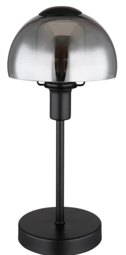 GLOBO Retrofit Tischlampe KOKKINI schwarz-goldfarbig /rauchfarbig