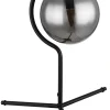 GLOBO Retrofit Tischlampe PORRY schwarz /rauchfarbig