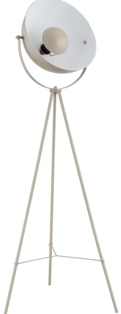 GLOBO Retrofit Tripod Stehlampe TIMO, Metall, Höhe 153,5 cm, E27, Schutzklasse 2, IP20, 40 W, Sandfarbig