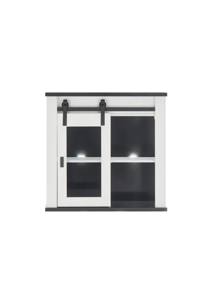 Hängeschrank SHERWOOD ca. 93 x 90 x 31 cm Pinie Weiss Dekor
