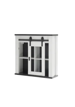 Hängeschrank SHERWOOD ca. 93 x 90 x 31 cm Pinie Weiss Dekor