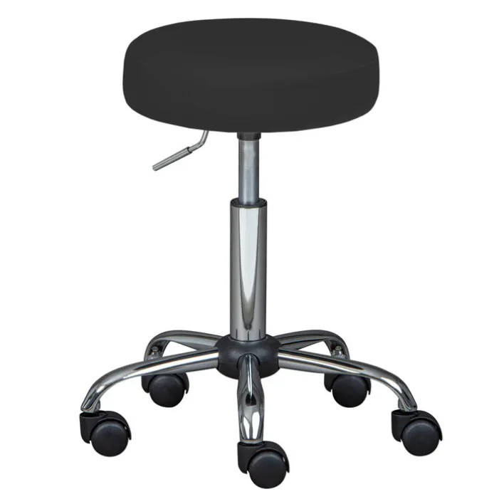 Hocker DIETER schwarz 33 x 50-66 x 33 cm