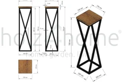 holz4home Blumenständer 21 x 70 cm Eiche geölt