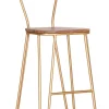 INTERhome Barstuhl STRANGE Akazie massiv/ goldfarbig