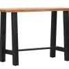 INTERhome Bartisch TENSIO 140 x 60 cm Akazie Massivholz/schwarz