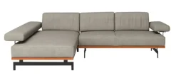 JOOP! Ecksofa Lederbezug grau
