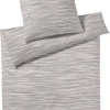 JOOP! Mako-Satin-Bettwäsche VIVID 135 x 200 cm beige/grau