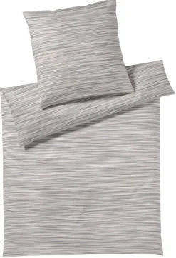 JOOP! Mako-Satin-Bettwäsche VIVID 135 x 200 cm beige/grau