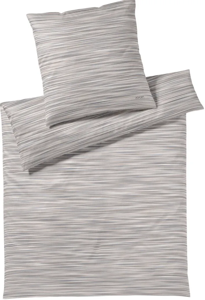 JOOP! Mako-Satin-Bettwäsche VIVID 135 x 200 cm beige/grau
