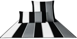 JOOP! Satin-Bettwäsche LINES 135 x 200 cm schwarz/weiß