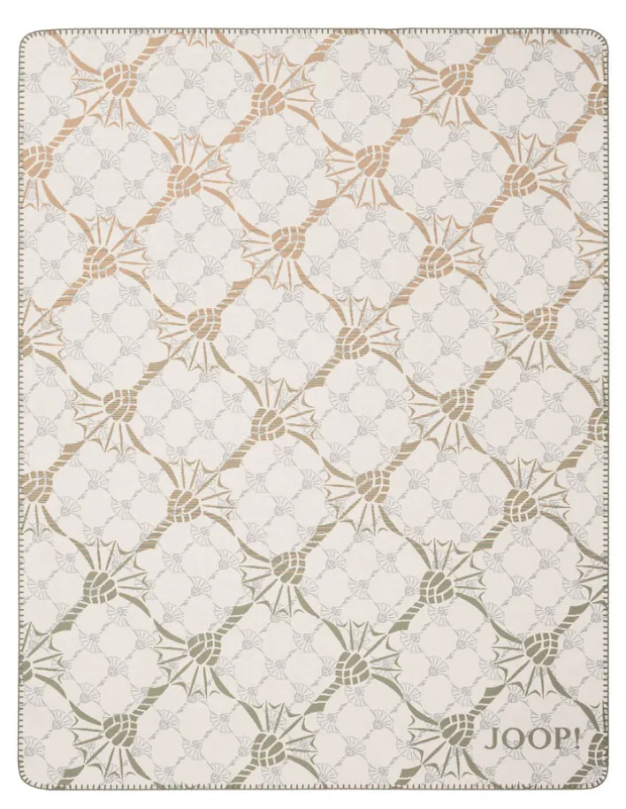 JOOP! Wohndecke CF-DOUBLE 150 x 200 cm ecru/olivgrün