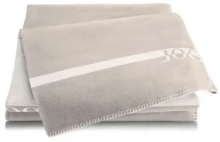 JOOP! Wohndecke LOGO-STR. 150 x 200 cm hellgrau/beige