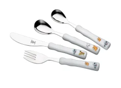 JUSTINUS Kinderbesteck-Set HAPPY DOGS 4-teilig Edelstahl