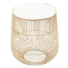 KARE DESIGN Beistelltisch rund BEAM 35 x 32 cm Stahl gold