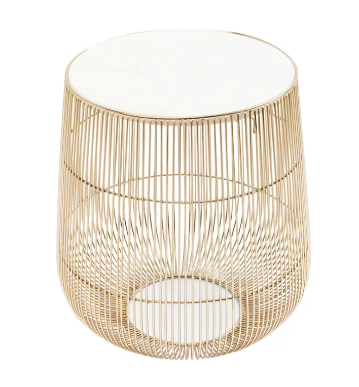 KARE DESIGN Beistelltisch rund BEAM 35 x 32 cm Stahl gold