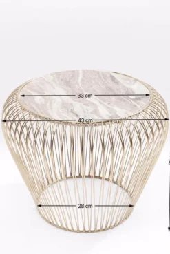 KARE DESIGN Beistelltisch rund 43 cm goldfarbig