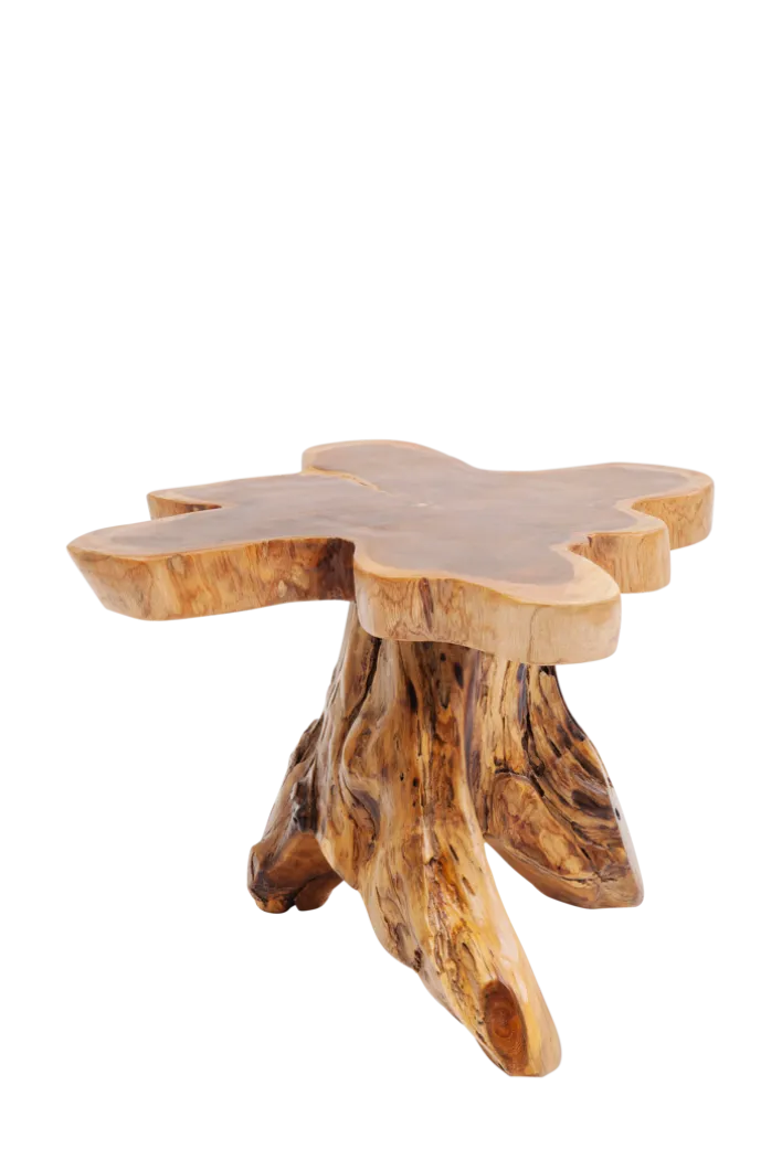 KARE DESIGN Beistelltisch TREE 40 x 40 cm Teak Massivholz