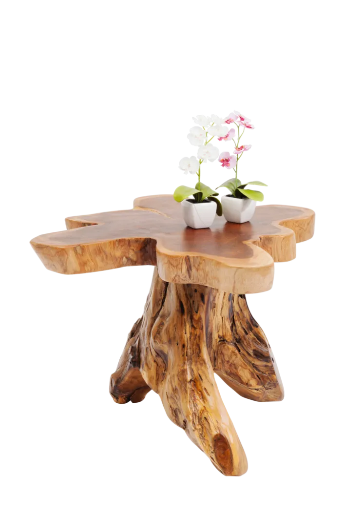 KARE DESIGN Beistelltisch TREE 40 x 40 cm Teak Massivholz