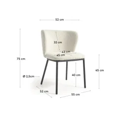 Kave Home Polsterstuhl CISELIA 2er Set weiß
