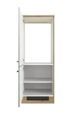 Küche Geräteumbauschrank Fiona 60 cm Eiche / grün