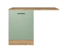 Küche Geschirrspüler-Paket Fiona 110 cm Eiche / grün
