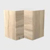 Küchen Eckhängeschrank JACK 60 cm braun