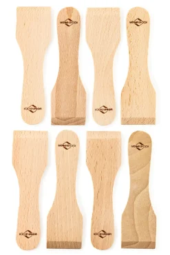 KÜCHENPROFI Raclette-Schaber 8er Set Buche Holz