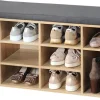 KESPER Schuhschrank mit Sitzkissen 103,5 x 29,5 cm braun/grau