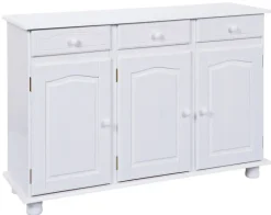 Kommode ALEXANDER 130x87x43 cm Massivholz weiß