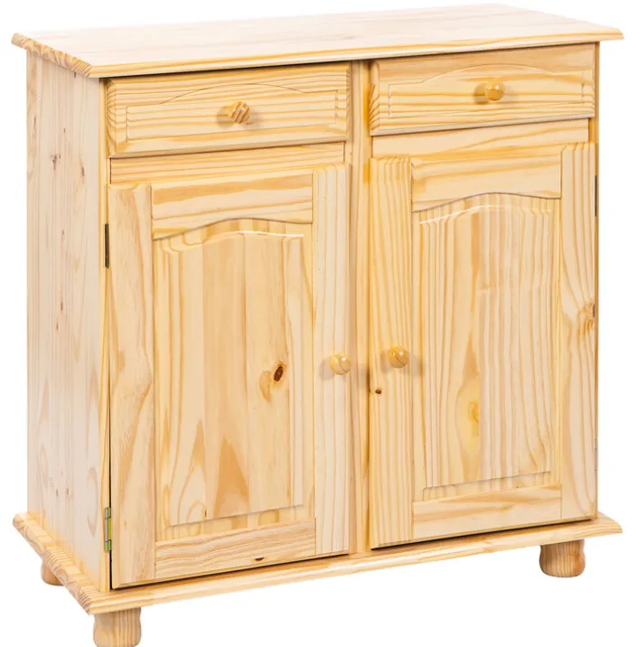 Kommode BENJAMIN 88x87x43 cm Massivholz Kiefer Natur