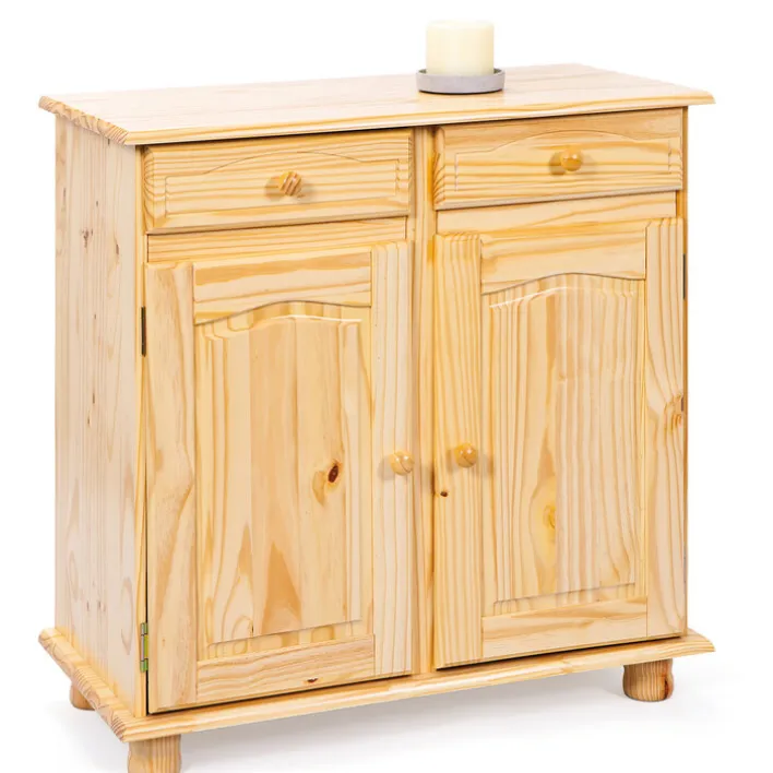 Kommode BENJAMIN 88x87x43 cm Massivholz Kiefer Natur