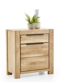 Kommode JURIA 80 x 85 cm Eiche massiv/Eiche furniert