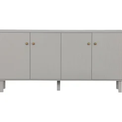 Kommode MADU 160 x 56 cm cloud grey/goldfarbig